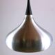 Large Danish pendant light in chrome metal, orient model by Jo Hammerborg for Fog & Morup 1960.
