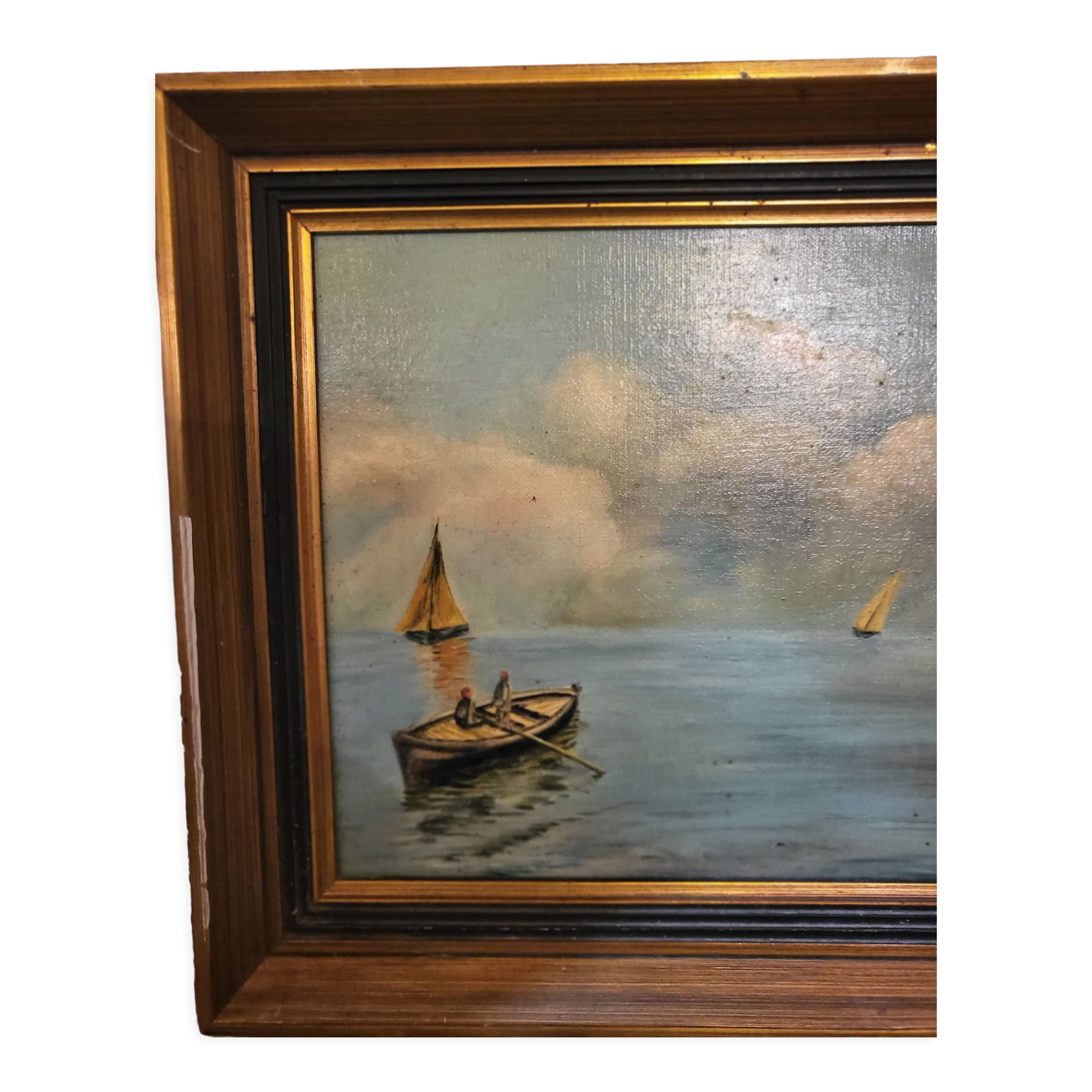 Oil on marine canvas