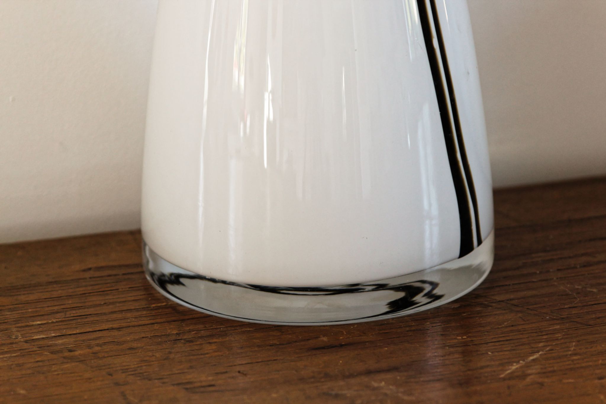 Vase vintage en verre opaque