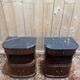 Pair of Art Deco bedside tables with marble.