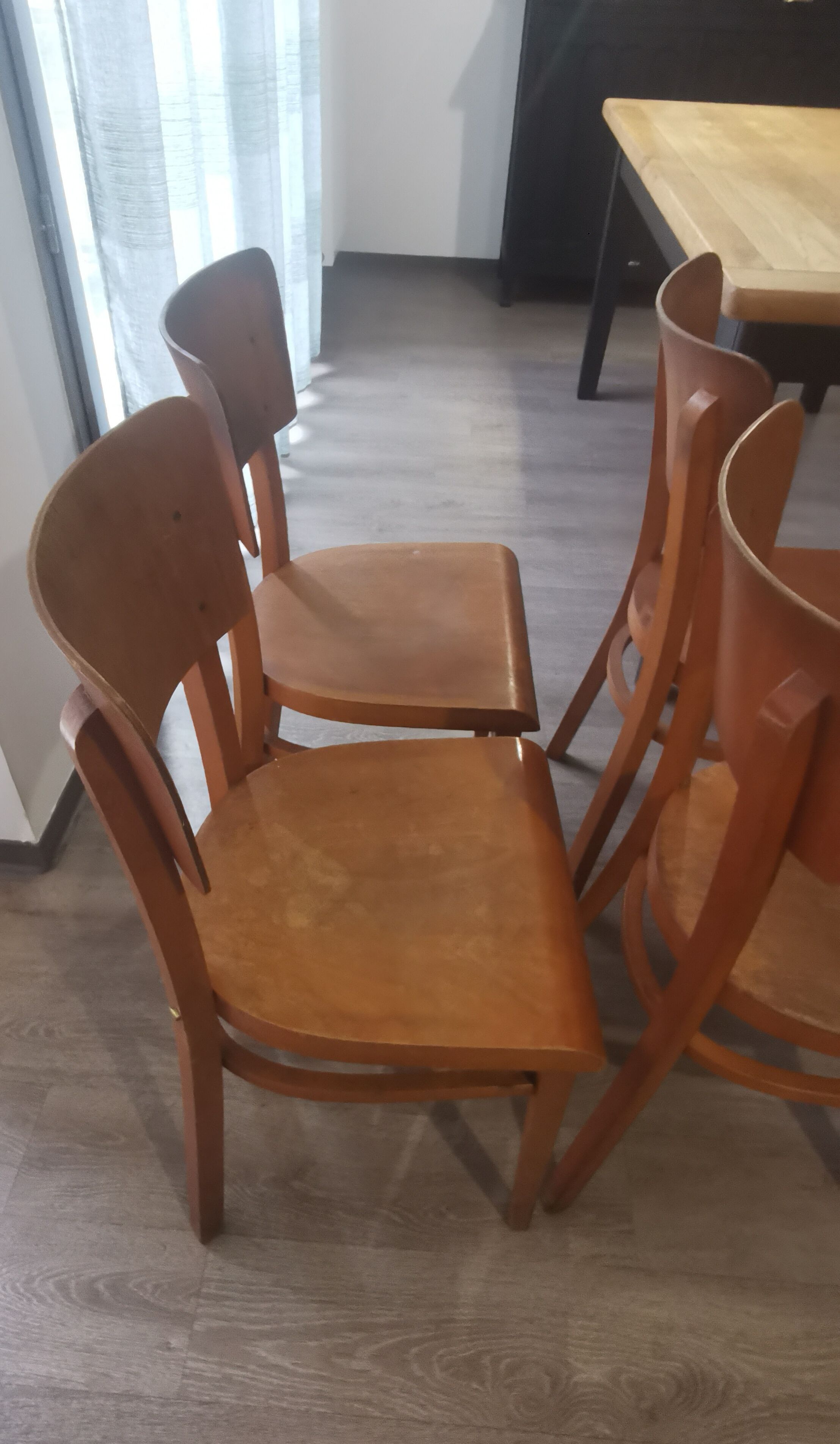 Set of 10 Thonet bistro chairs