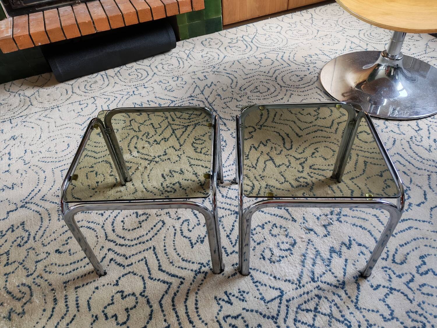 Pair of vintage 1970s side tables.