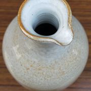 Light stoneware potter's bottle with vintage spout