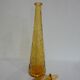Italian "bumpy" yellow glass carafe