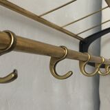 Mirror rear-view mirror free form and its matching coat hanger steel and brass