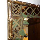 Vintage Hand printed Mirror by Braddell Enterprises | 1970s/80s