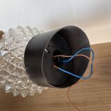 Paire d'appliques inclinées en verre et base en plastique noir décoration v