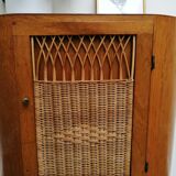 Wooden and rattan buffet