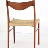 Set of 4 Arne Wahl Iversen for Glyngore papercord chairs 'Naerem'