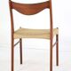 Set of 4 Arne Wahl Iversen for Glyngore papercord chairs 'Naerem'