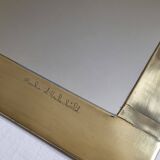 Brass mirror by Frankie d'Homborchveld, unique piece, 60 x 35 cm