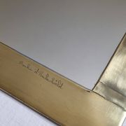 Brass mirror by Frankie d'Homborchveld, unique piece, 60 x 35 cm