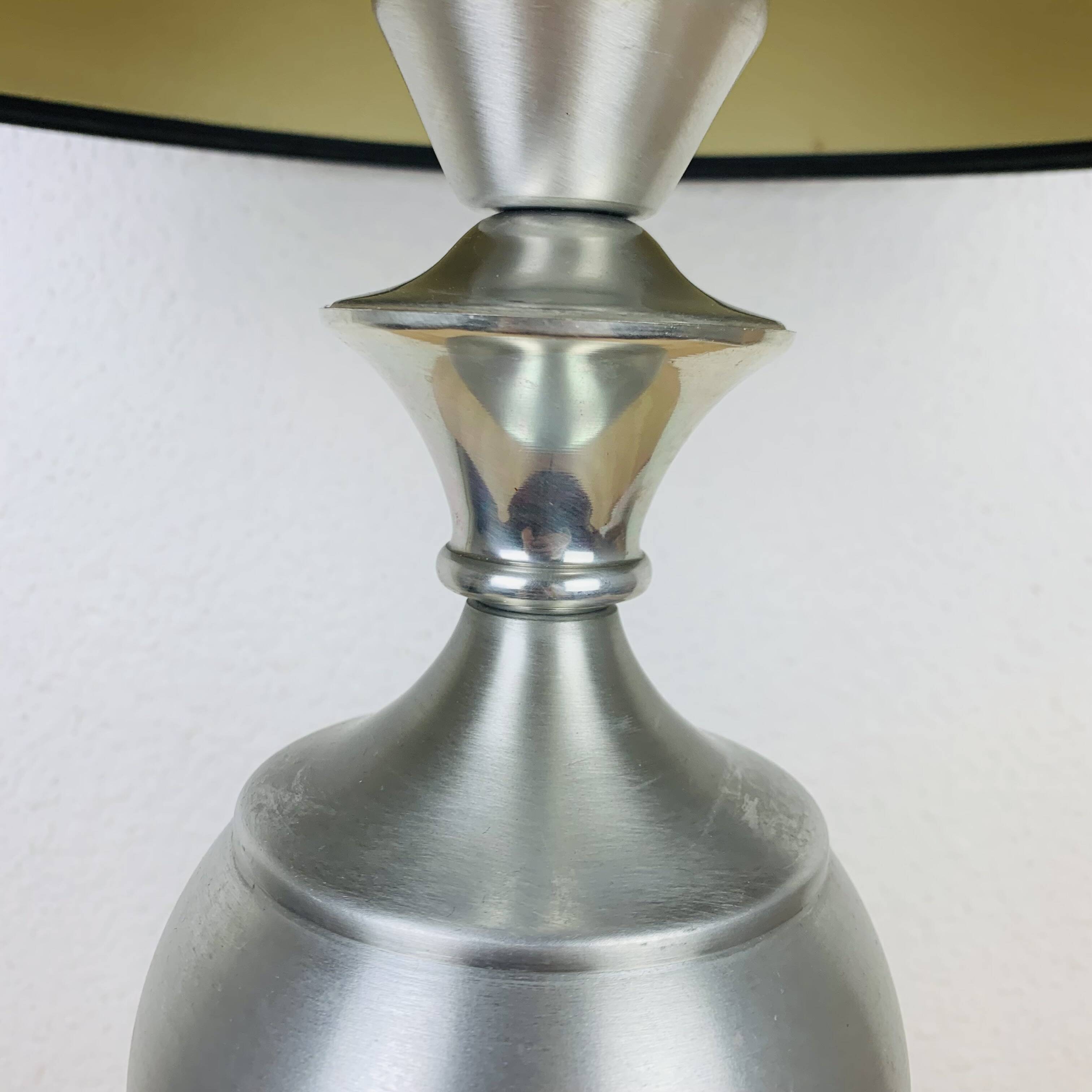 Brushed aluminum lamp from the 70s