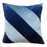Coussin velours patchwork