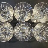 6 wine / port glasses in Baccarat cut crystal? 1930s