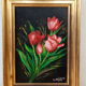 Tulip bouquet painting on canvas