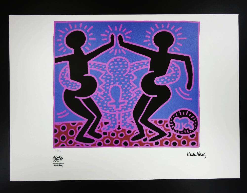 1990s Keith Haring Limited Edition Lithograph Numbered in Pencil.