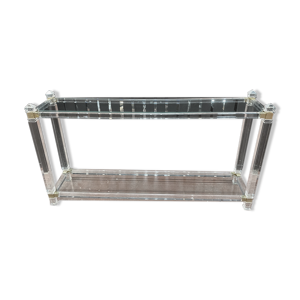 Console plexi double plateau verre