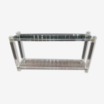 Plexi console double glass tray