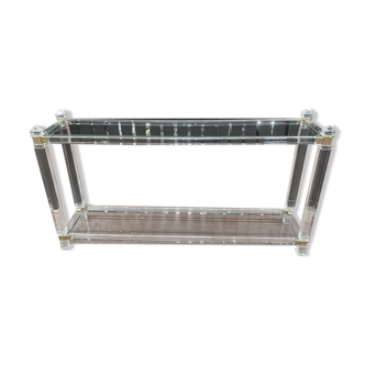 Plexi console double glass tray