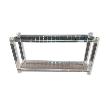 Console plexi double plateau verre