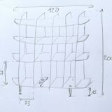 Trellis shelf mahogany 60s separator