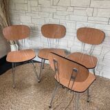 Vintage formica chairs with eiffel compass legs
