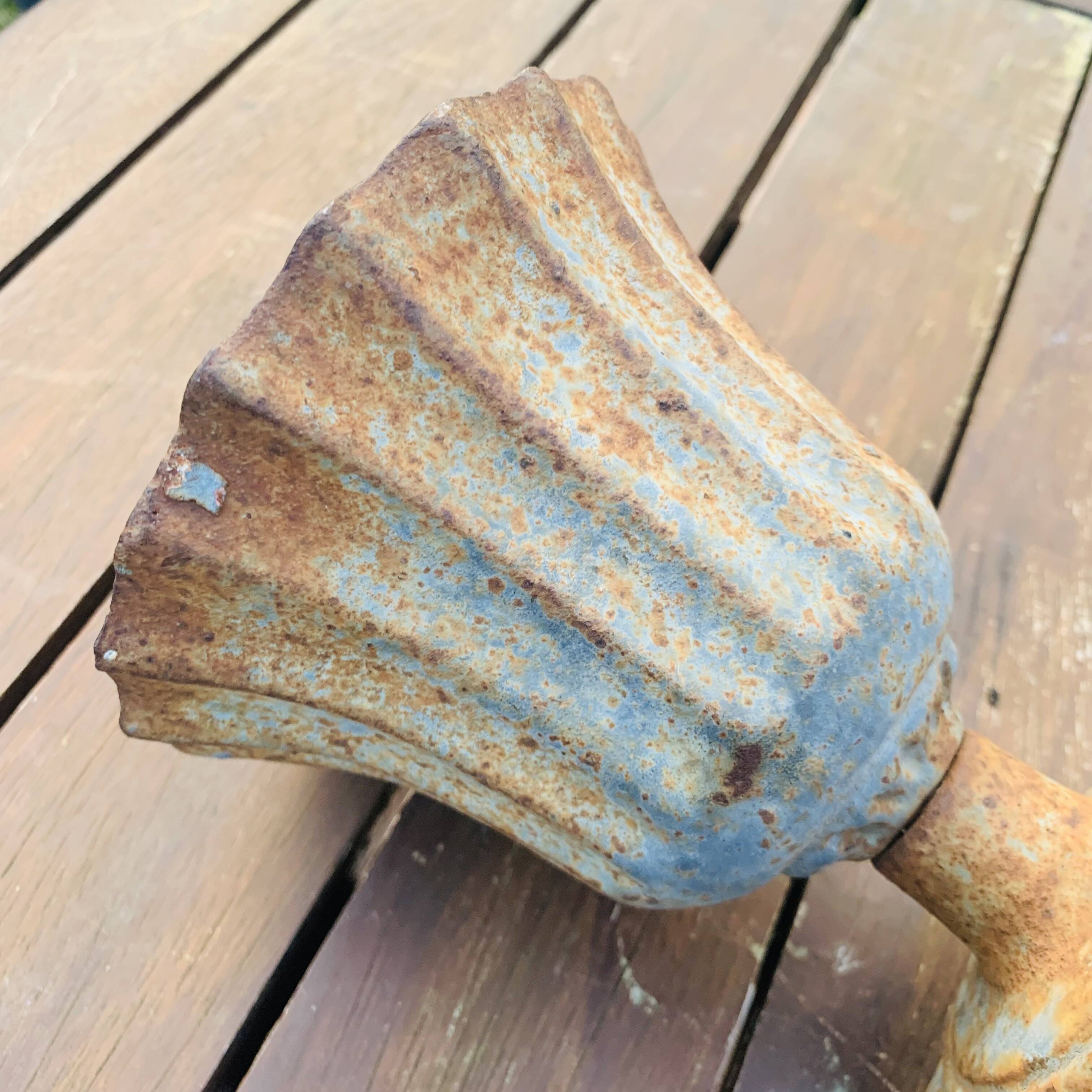 Small cast iron vase