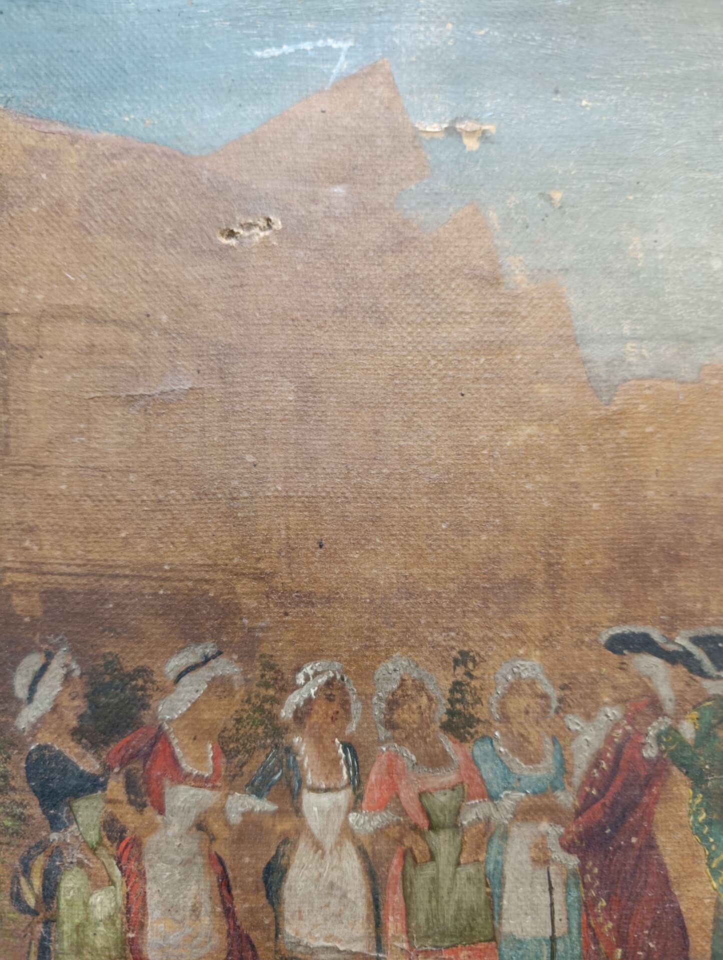 Ancient French oil painting, signed Pérez