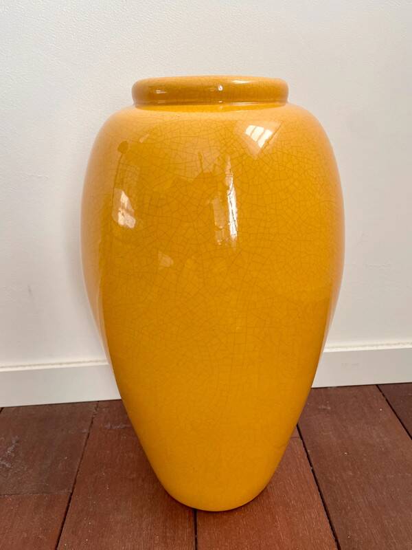 Saint Clément Vase France Yellow Pink