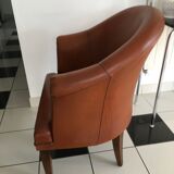 Leather club armchair