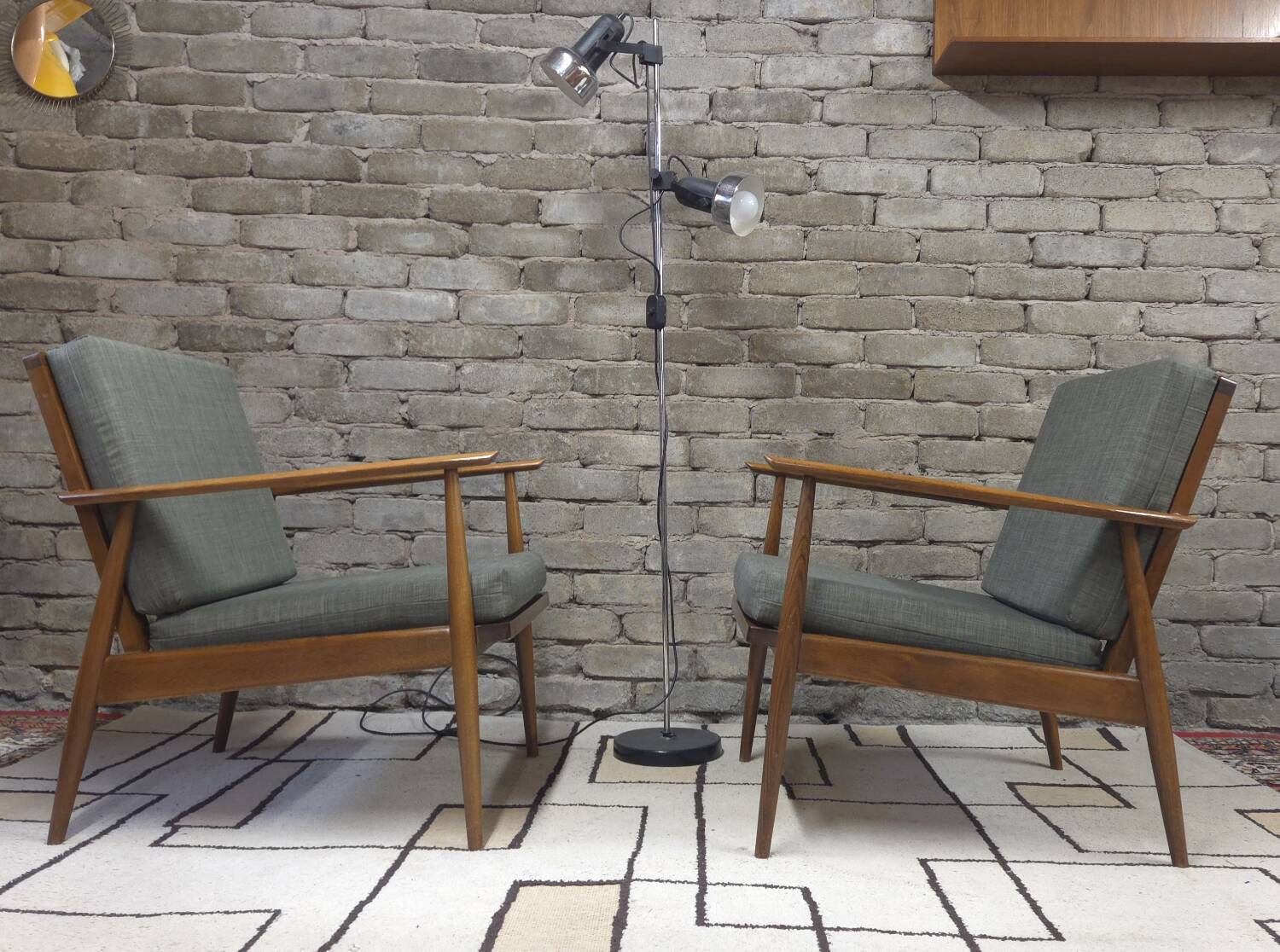 Paire de fauteuils scandinave en teck 1960