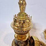 Pair of wall lamps gilded bronze art deco style louis XIV