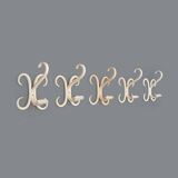 Curved white wooden coat hook, 1960s