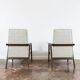 Pair of beige Mid-Century armchairs 1960's