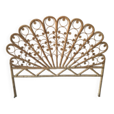 Wicker and rattan headboard