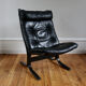Vintage Scandinavian leather armchair Siesta Ingmar Relling 1970