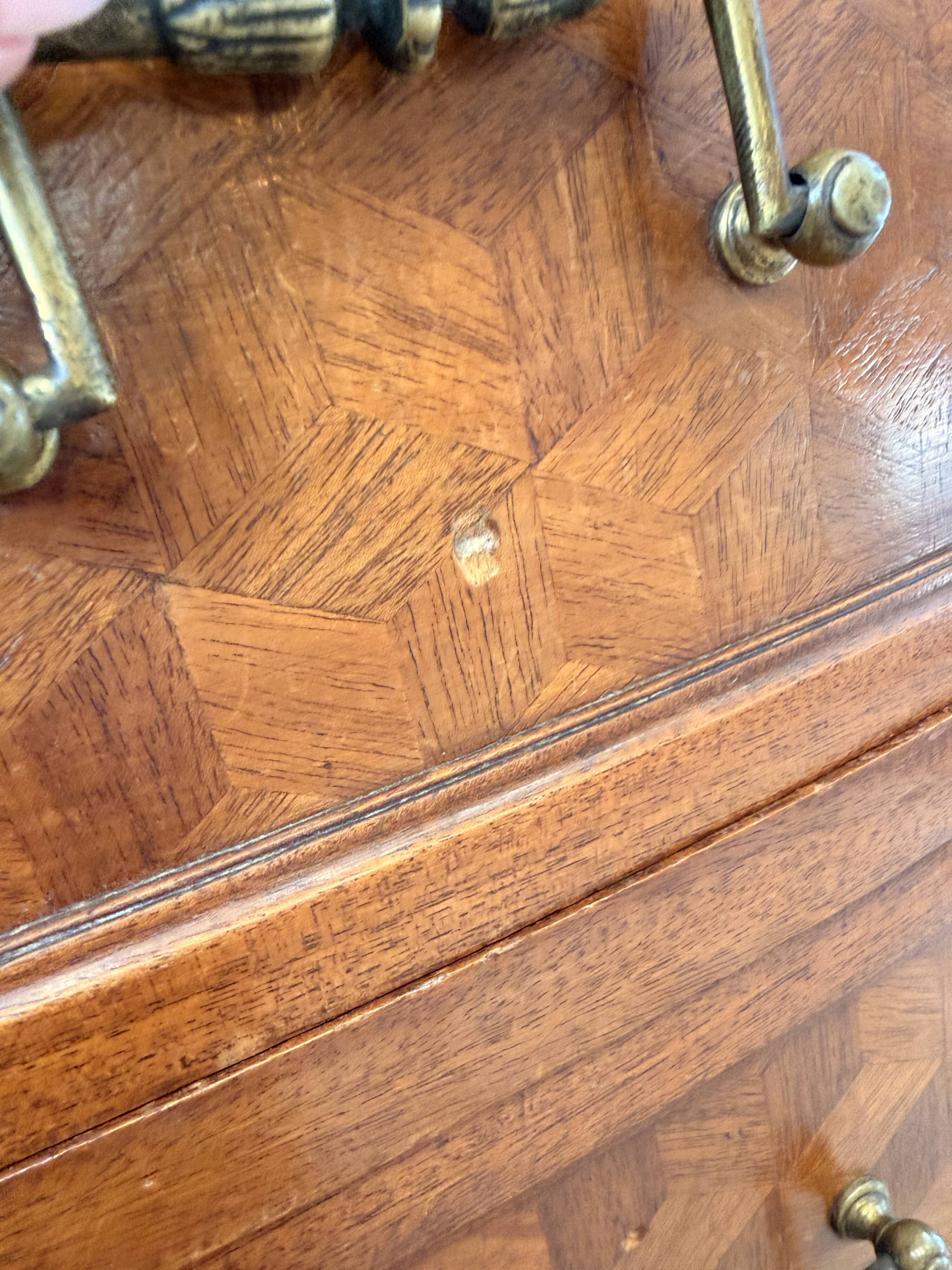 Louis XVI style commode in marquetry – Marble top