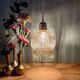 Vintage amber glass suspension globe