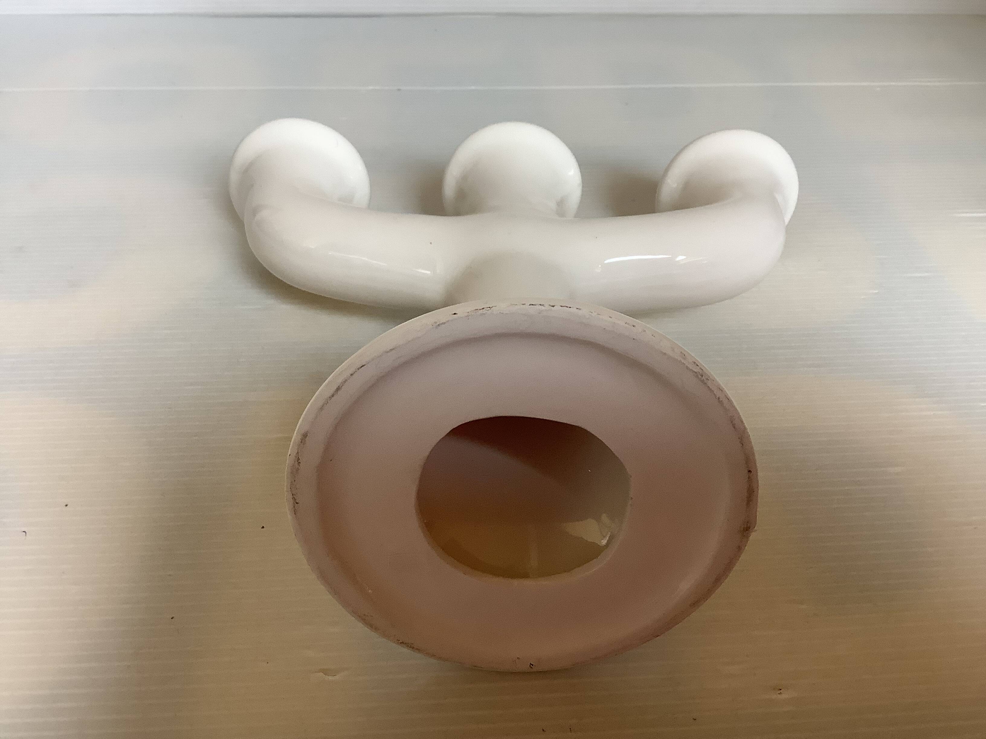 Three-light tulip candlestick holder