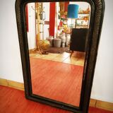 Louis Philippe black and gold mirror