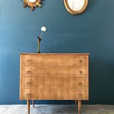 Vintage chest of drawers with compass feet
