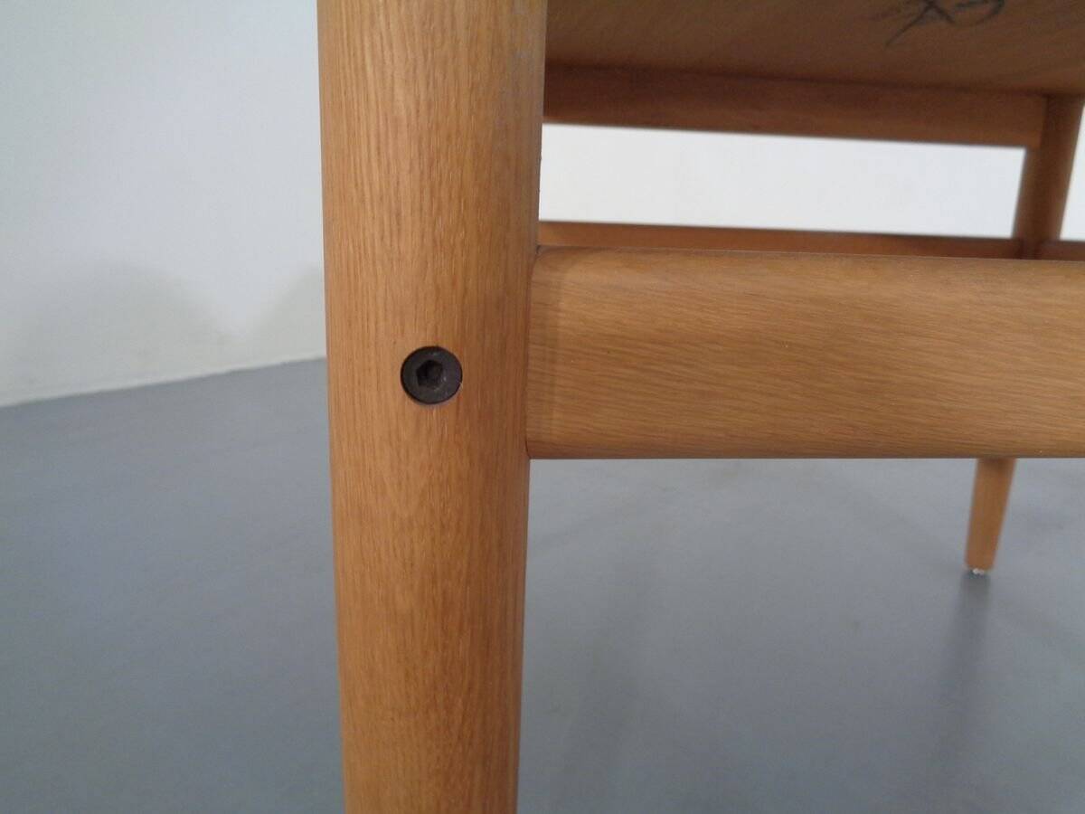 Danish Oak Sofa Table by Niels Bach, 1960s