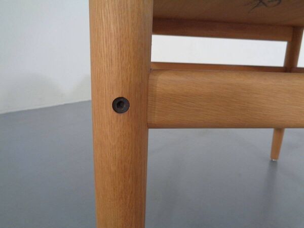 Danish Oak Sofa Table by Niels Bach, 1960s