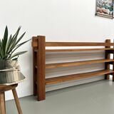 70s modernist shelf in solid elm