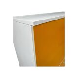 Vintage Schrank weis gelb