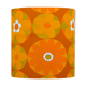 Lampshade Corollas orange H30 D30 - vintage fabric