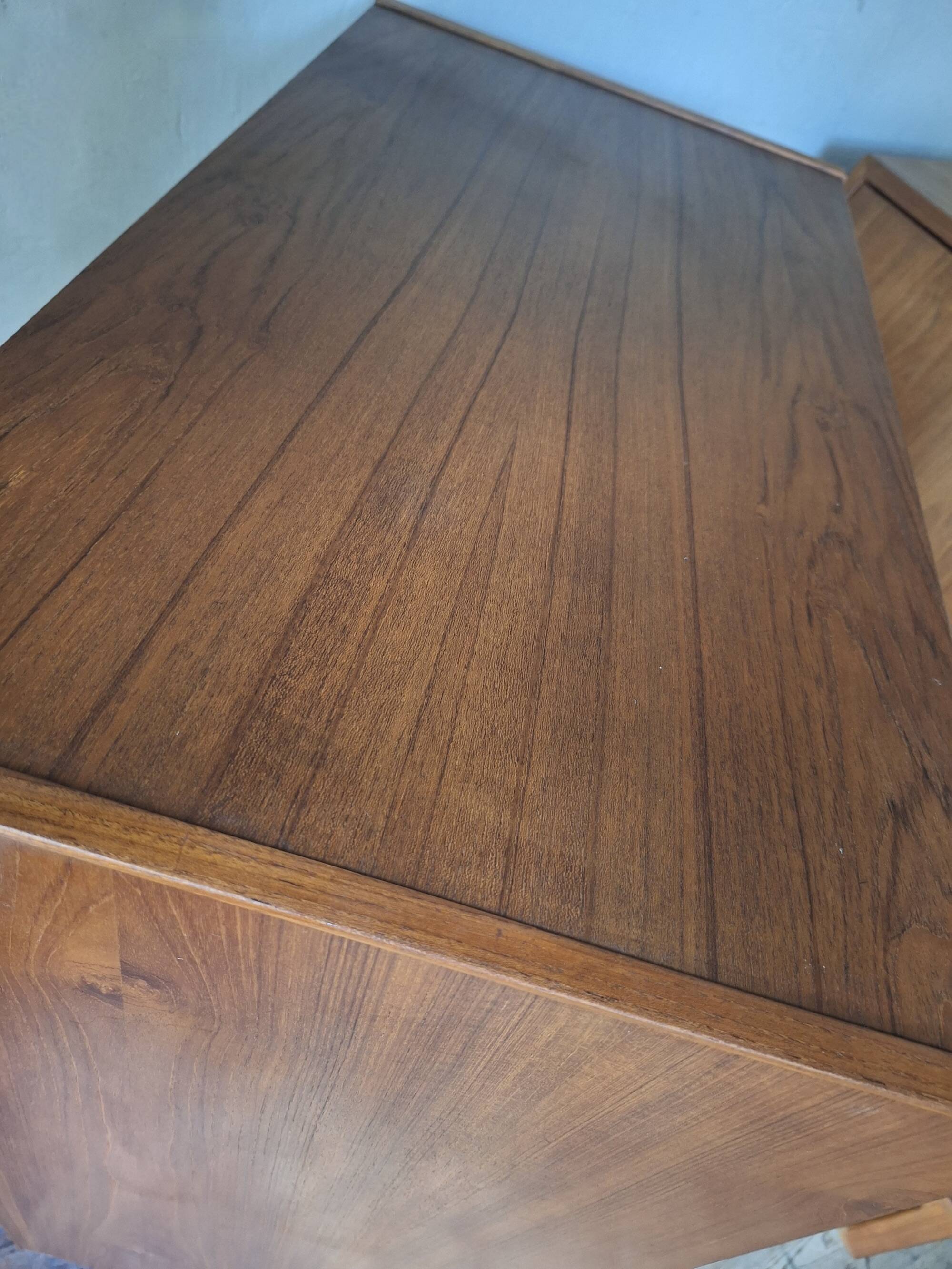 Danish teak chest of 7 drawers by Borge Dam, 1960s