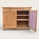 Grand Parisian buffet with billot and butterfly hinges, raw wood, 1930.