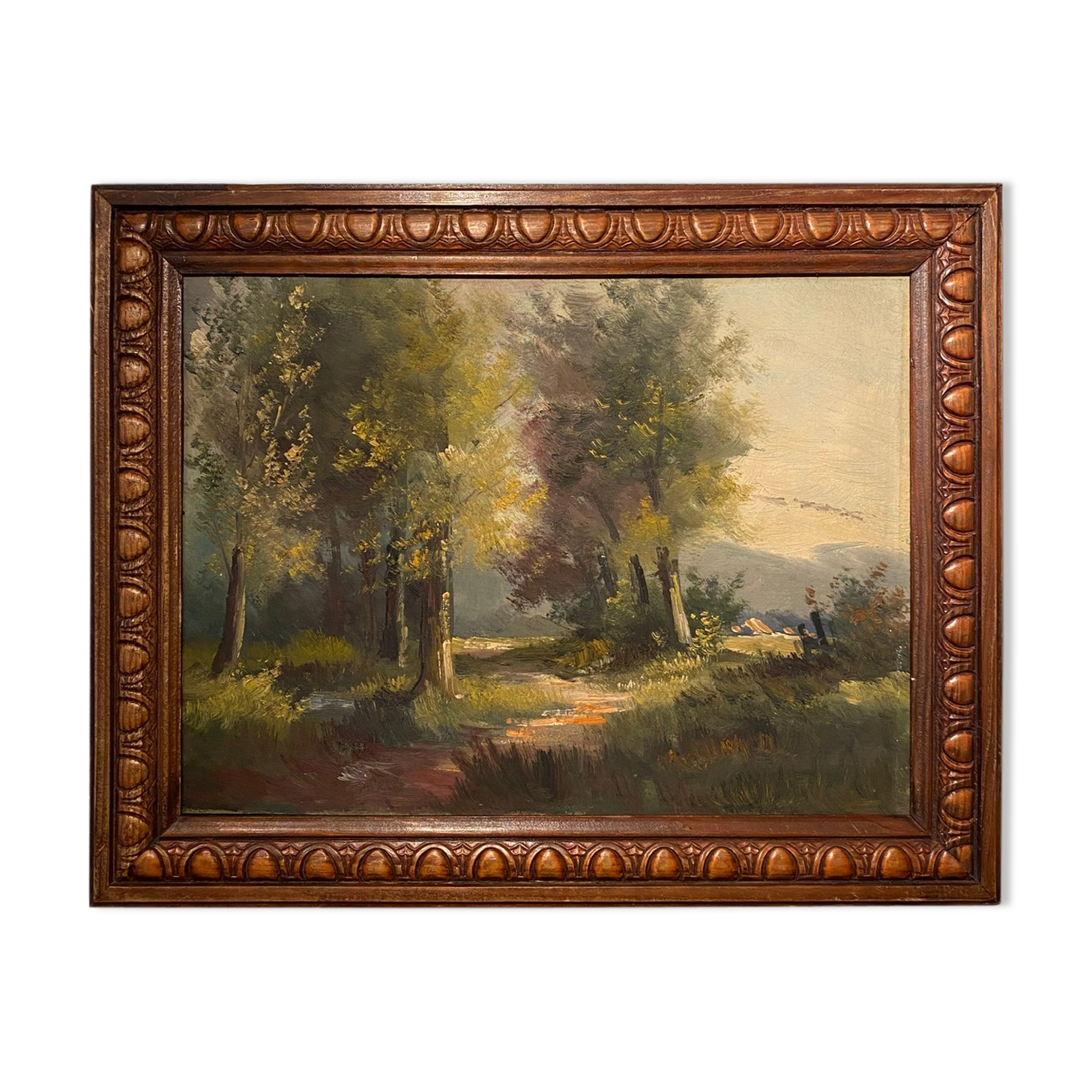Painting, Landscape, Lyon School, mid-20th century